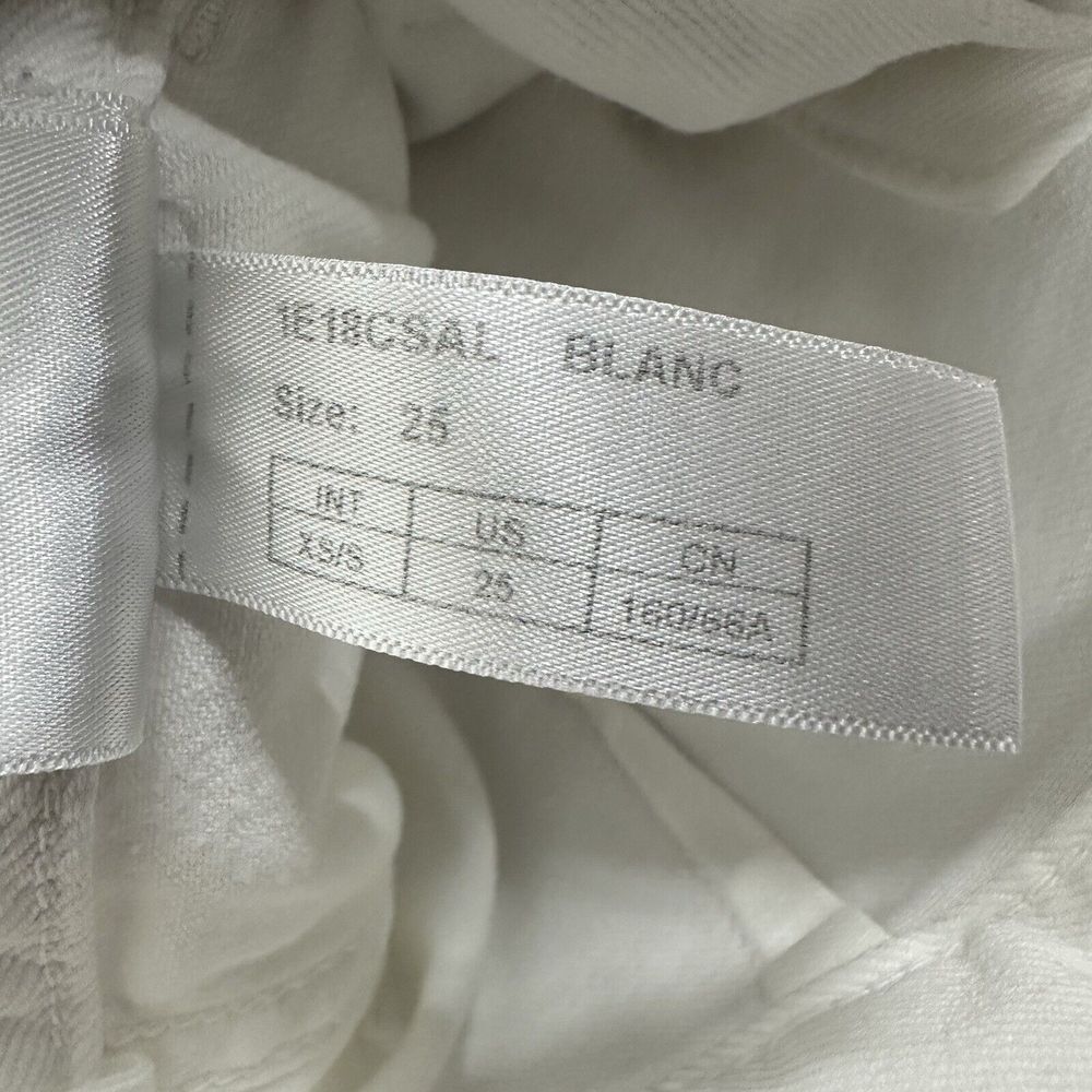 ba&sh Sally Jeans Women's 25 White Blanc Straight Leg Mid-Rise Slim Fit Bash‎ - Picture 13 of 13